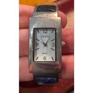 Women's Peck & Peck Watch, Bangle Bracelet with Enamel Insets